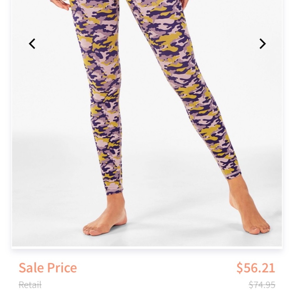 Mid-Rise Camo Printed Heathered Legging - Picture 6 of 6